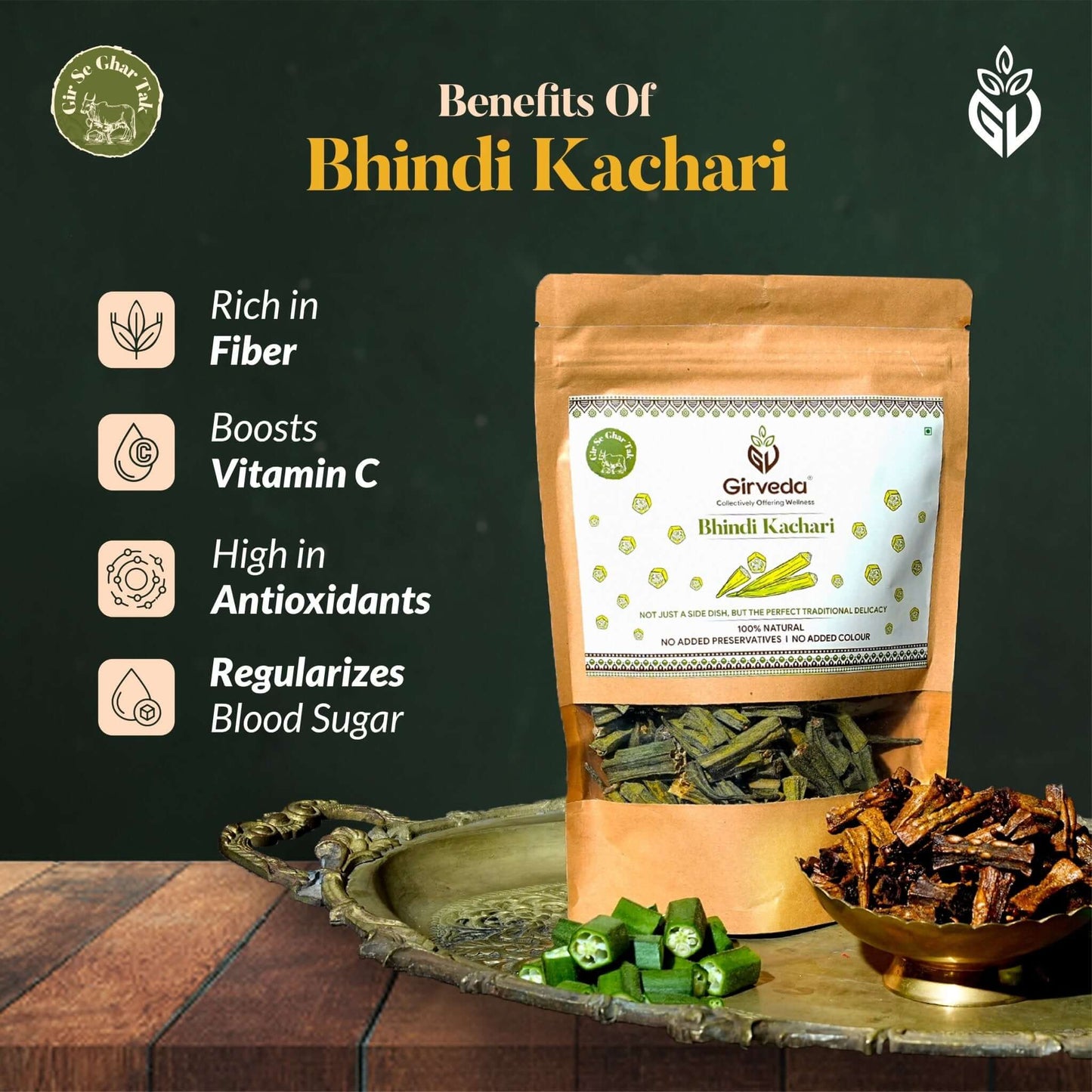 Bhindi (Ladies - Finger) (Okra) Kachari 100gm