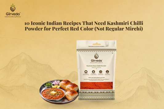 Pure Kashmiri red chilli powder pack by Girveda