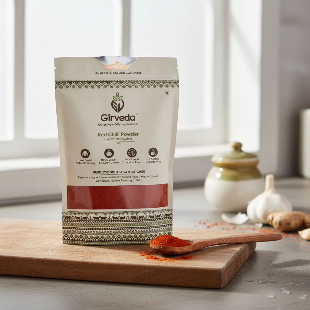 Girveda natural red chilli powder