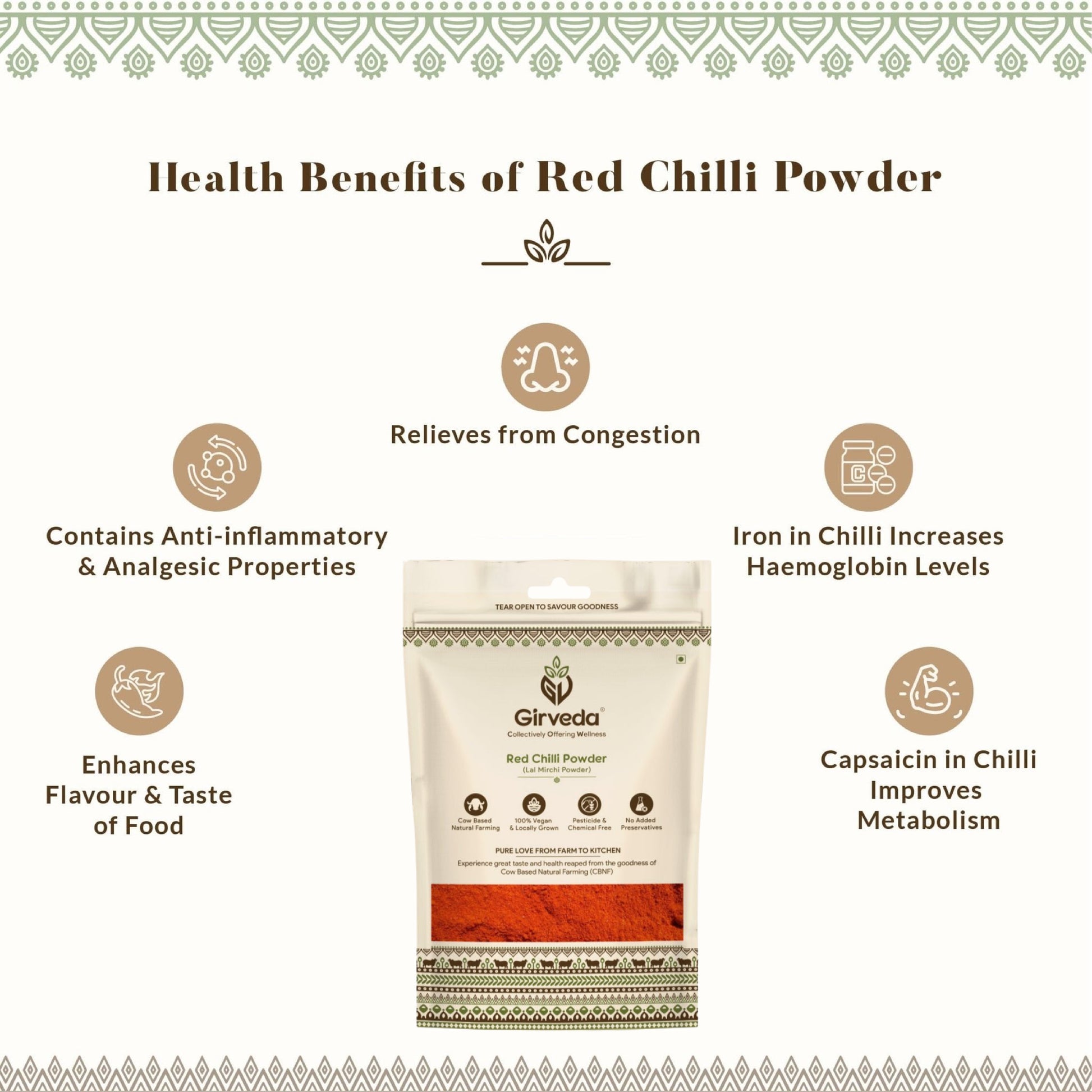 Girveda Health Benefits of Red Chilli Powder